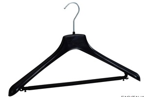 Grucce in plastica nera con gancio conf. 100 pz