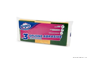 Spugna per piatti doppio strato conf. 5 pz