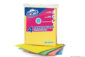 Panni spugna Logex 18x20 cm conf. 4 pz