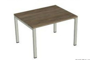 Tavolo rettangolare in legno con struttura in metallo 100x80