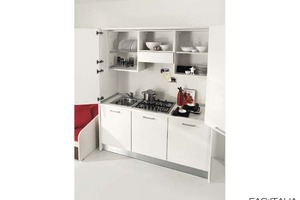 Mini cucina Eco monoblocco con ante 185 cm