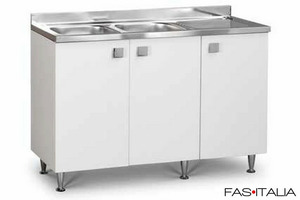 Base per lavabo 3 ante 120x50